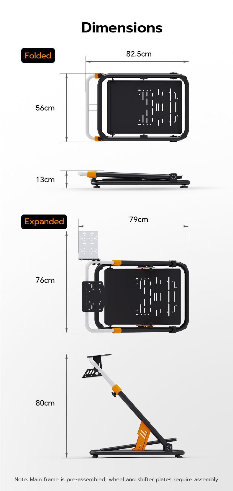 PXN-A11 Foldable Racing Wheel Stand