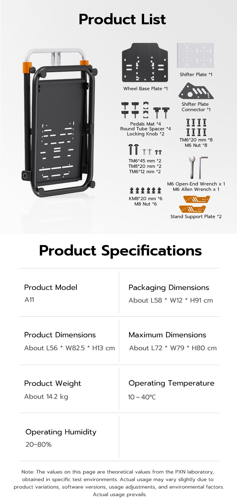 PXN-A11 Foldable Racing Wheel Stand